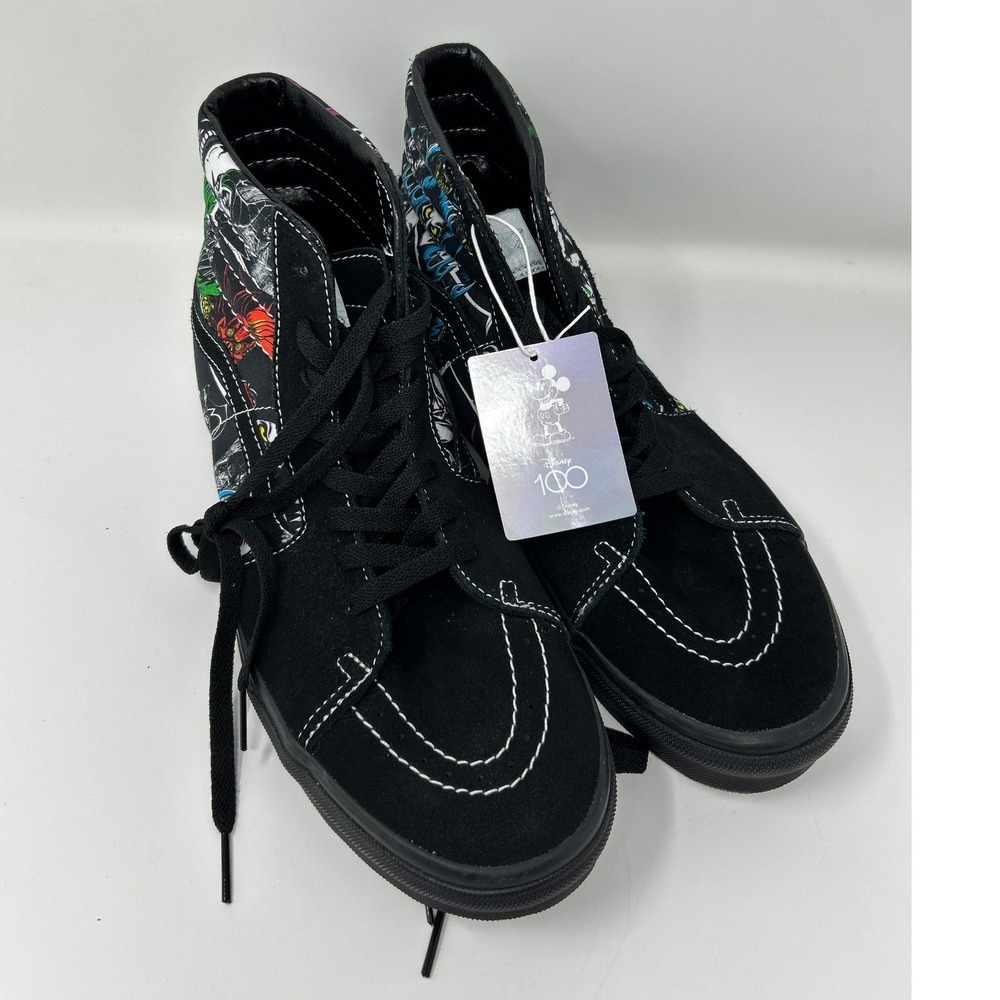 Vans Sk8-Hi Disney Villains Sneakers Mens 11 Black High Top Suede Canvas Shoes - Picture 5 of 13